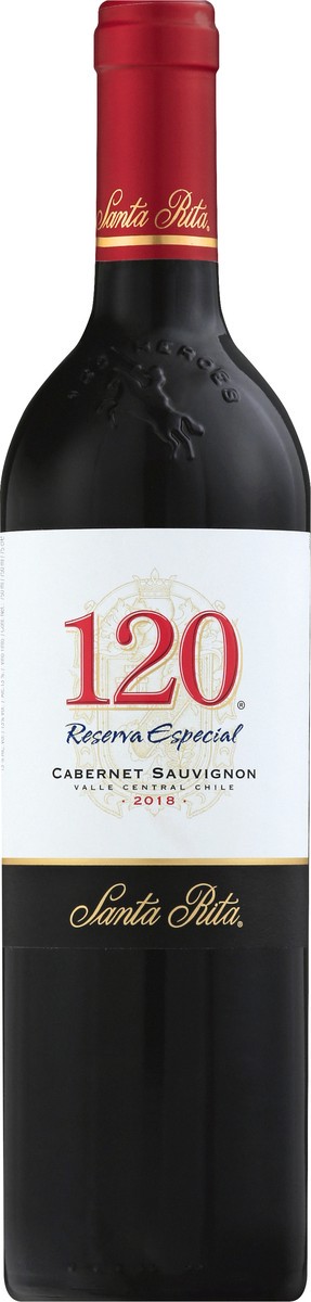 slide 6 of 9, Santa Rita 120 Reserva Especial 2018 Valle Central Chile Cabernet Sauvignon 750 ml, 750 ml