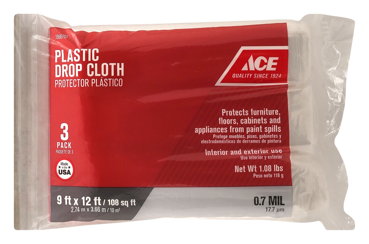 slide 2 of 7, ACE Drop Cloth 1.08 ea, 1.08 ct