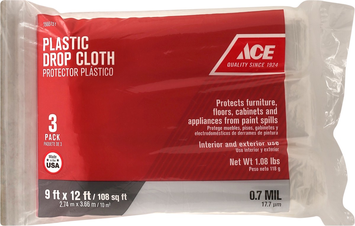 slide 1 of 7, ACE Drop Cloth 1.08 ea, 1.08 ct