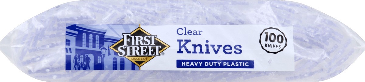 slide 3 of 6, First Street Heavy Duty Clear Knives, 100 ct