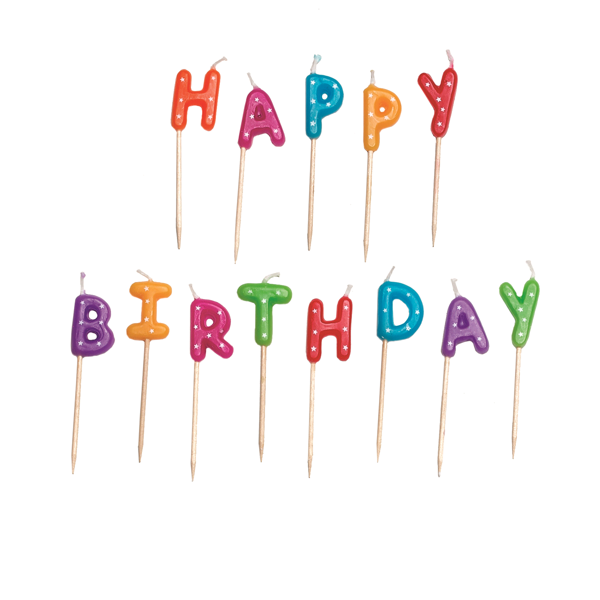 slide 1 of 1, Papyrus Birthday Words Candles, 13 ct