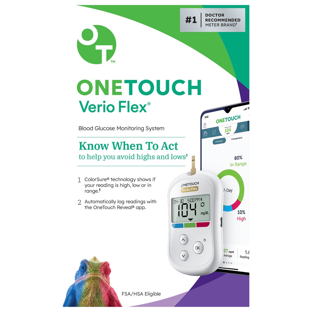 slide 1 of 9, OneTouch OTVF Meter System mg US (LED), 1 ct