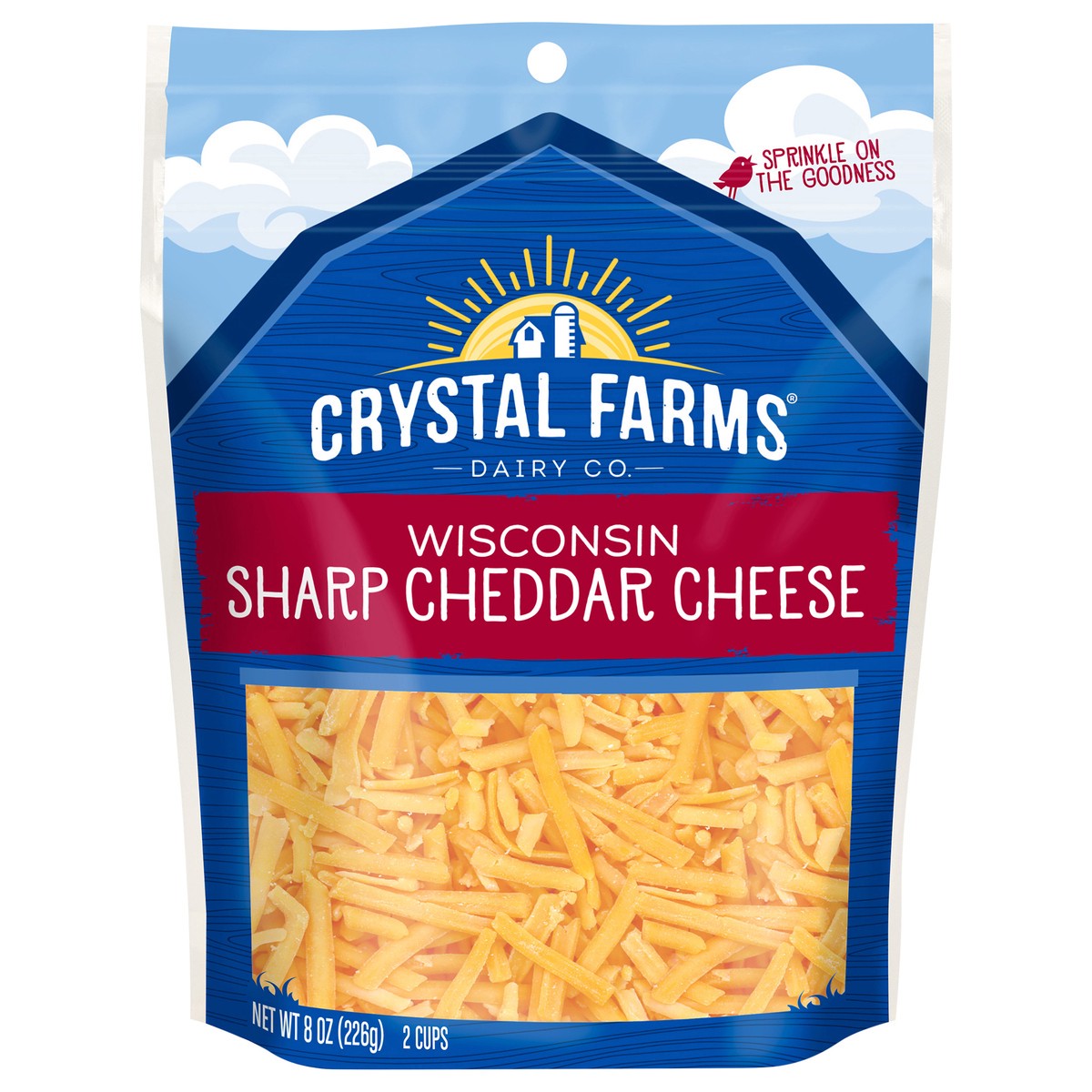 slide 1 of 1, Crystal Farms Shredded Cheese, 8 oz