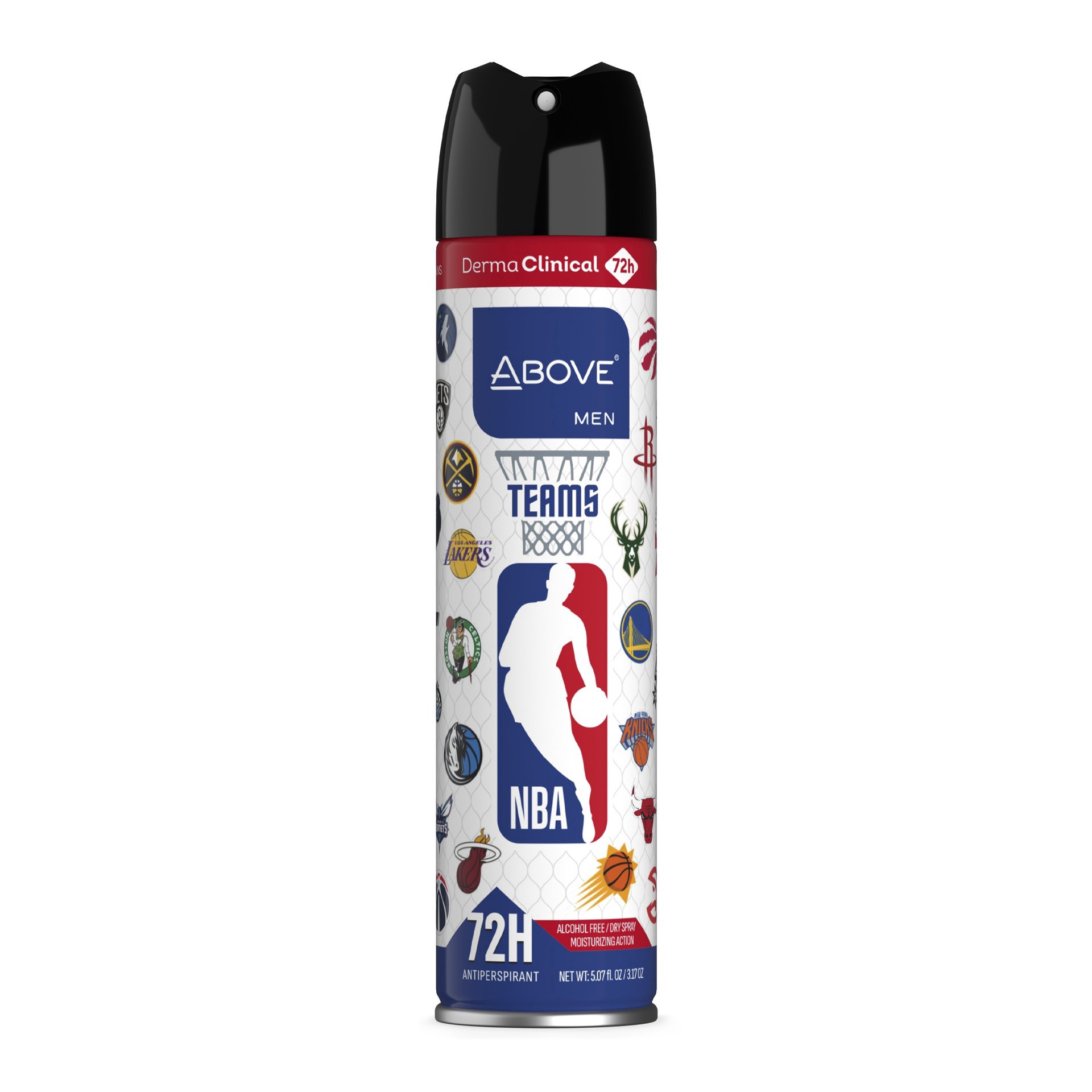 slide 1 of 1, Above NBA Teams 72 Hr Antiperspirant Deodorant Spray, 5.07 oz