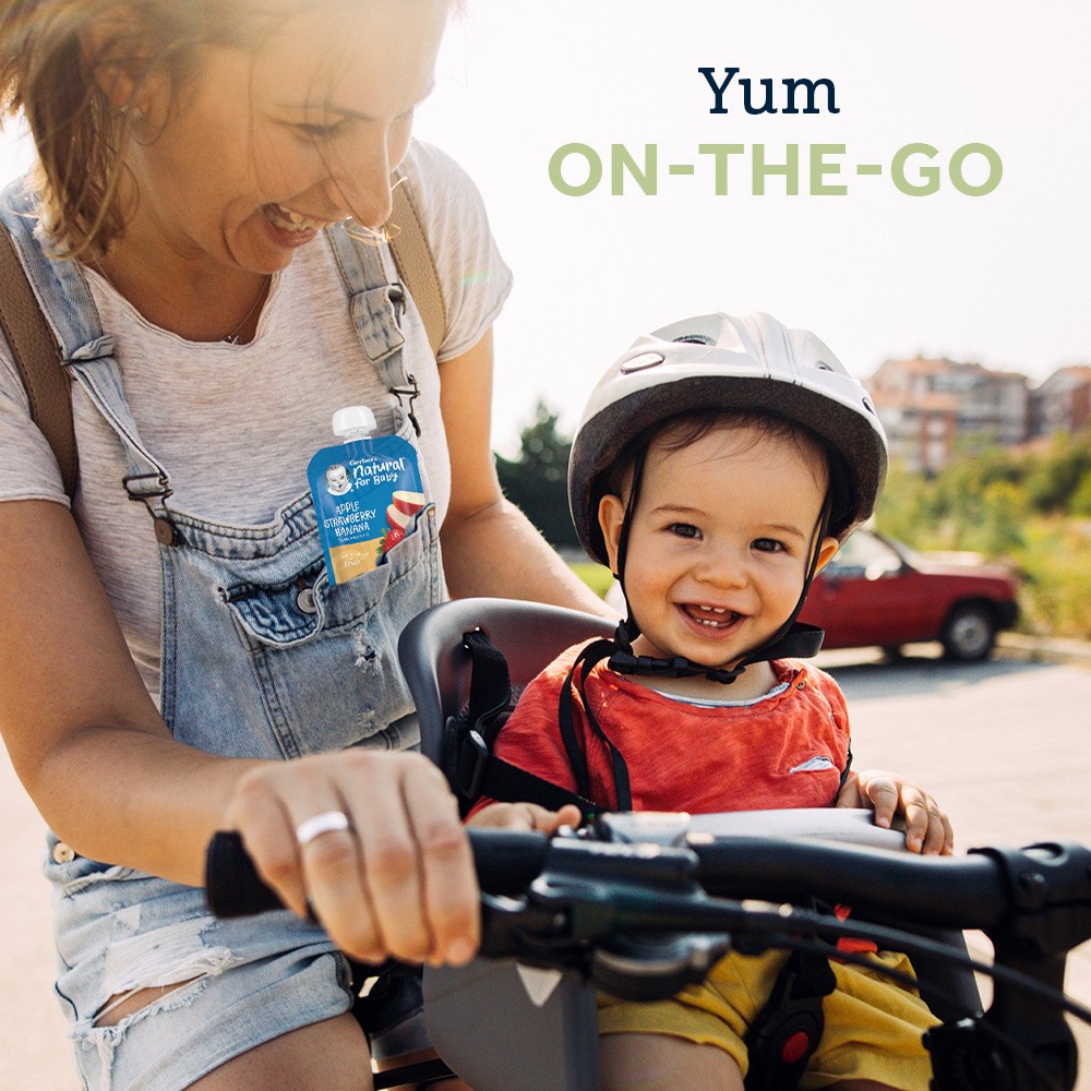 slide 2 of 5, Gerber Toddler Baby Food Snacks, Fruit and Yogurt Peaches and Cream, 3.5 oz Pouch, 3.5 oz