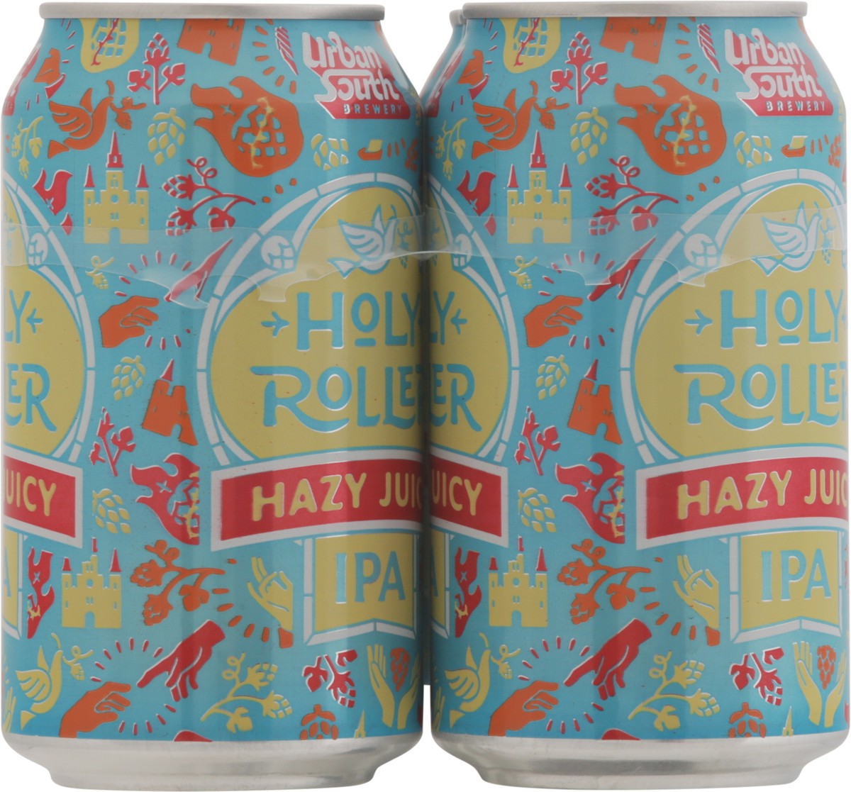slide 2 of 12, Urban South Brewery Holy Roller IPA Hazy Juicy Beer 6 - 12 fl oz Cans, 6 ct; 12 oz