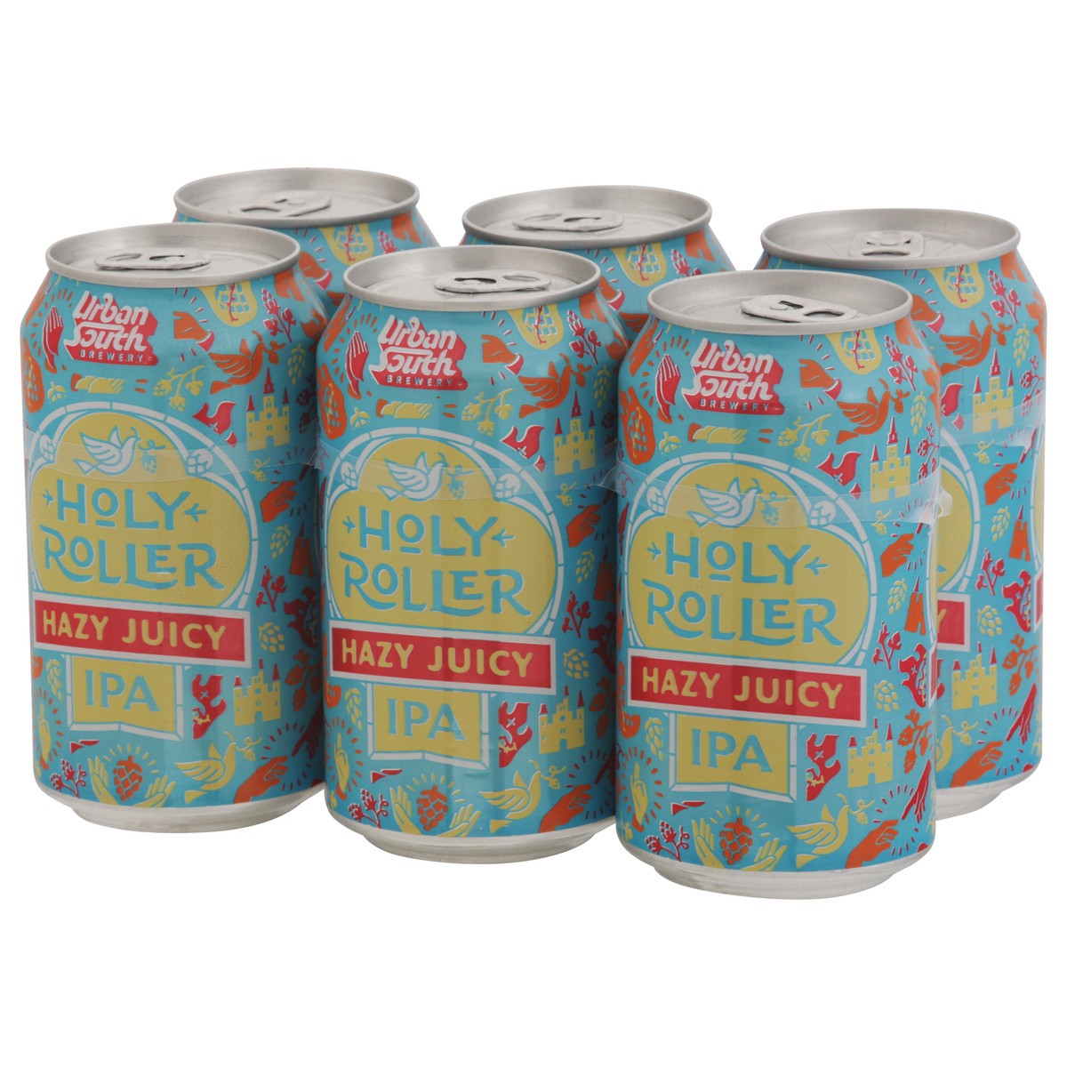 slide 10 of 12, Urban South Brewery Holy Roller IPA Hazy Juicy Beer 6 - 12 fl oz Cans, 6 ct; 12 oz