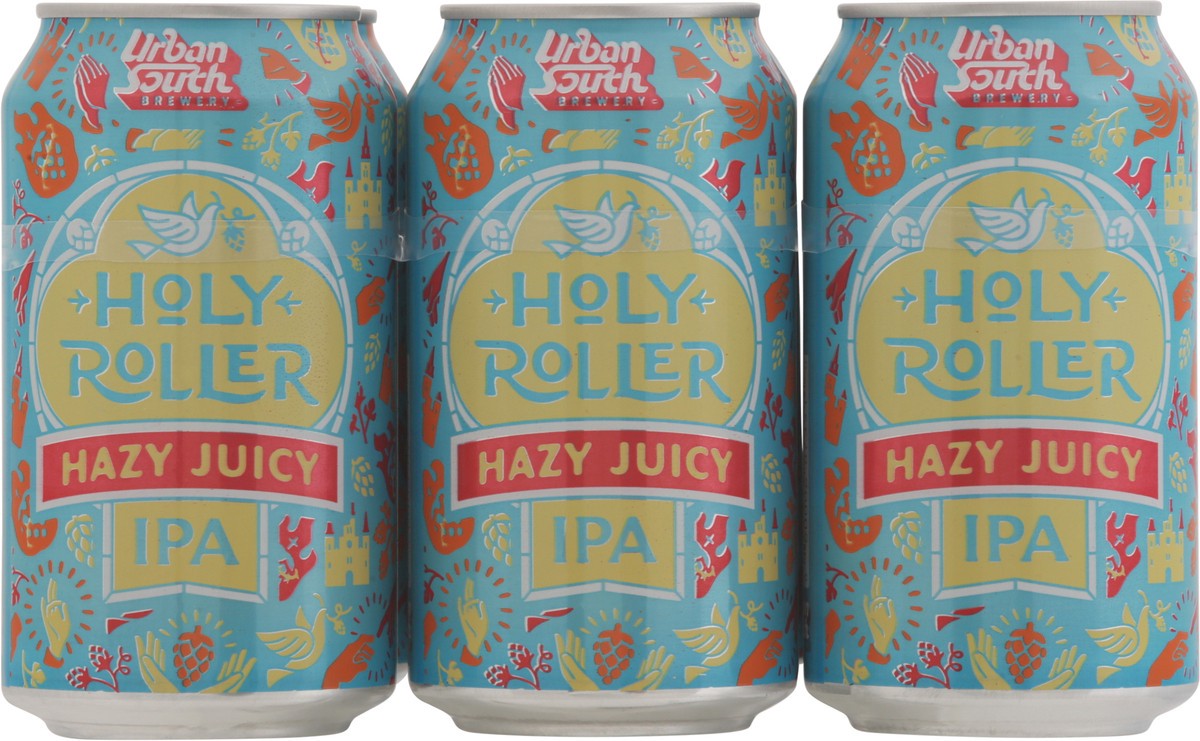 slide 6 of 12, Urban South Brewery Holy Roller IPA Hazy Juicy Beer 6 - 12 fl oz Cans, 6 ct; 12 oz