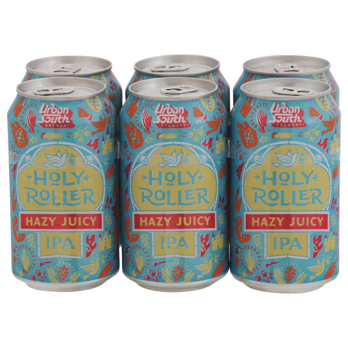 slide 4 of 12, Urban South Brewery Holy Roller IPA Hazy Juicy Beer 6 - 12 fl oz Cans, 6 ct; 12 oz