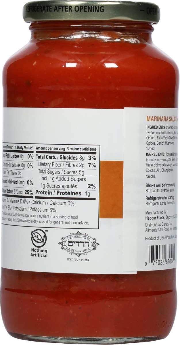slide 4 of 9, Tonelli Premium Marinara Sauce with Mushrooms 24 oz, 24 oz