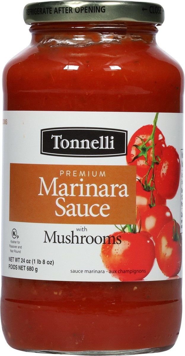 slide 6 of 9, Tonelli Premium Marinara Sauce with Mushrooms 24 oz, 24 oz