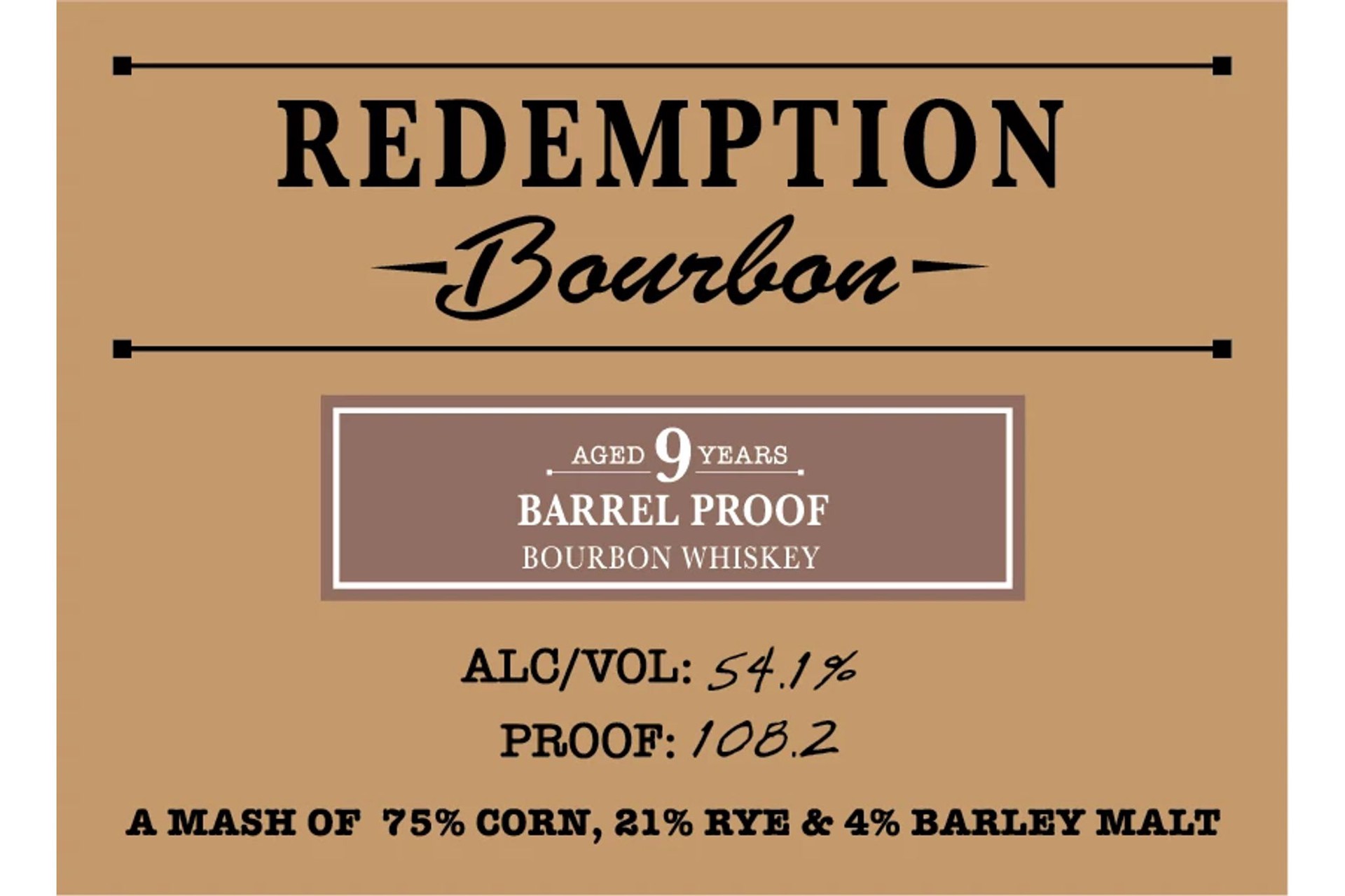 slide 4 of 4, Redemption Bourbon Barrel Pf 9 Yr, 750ml, 750 ml