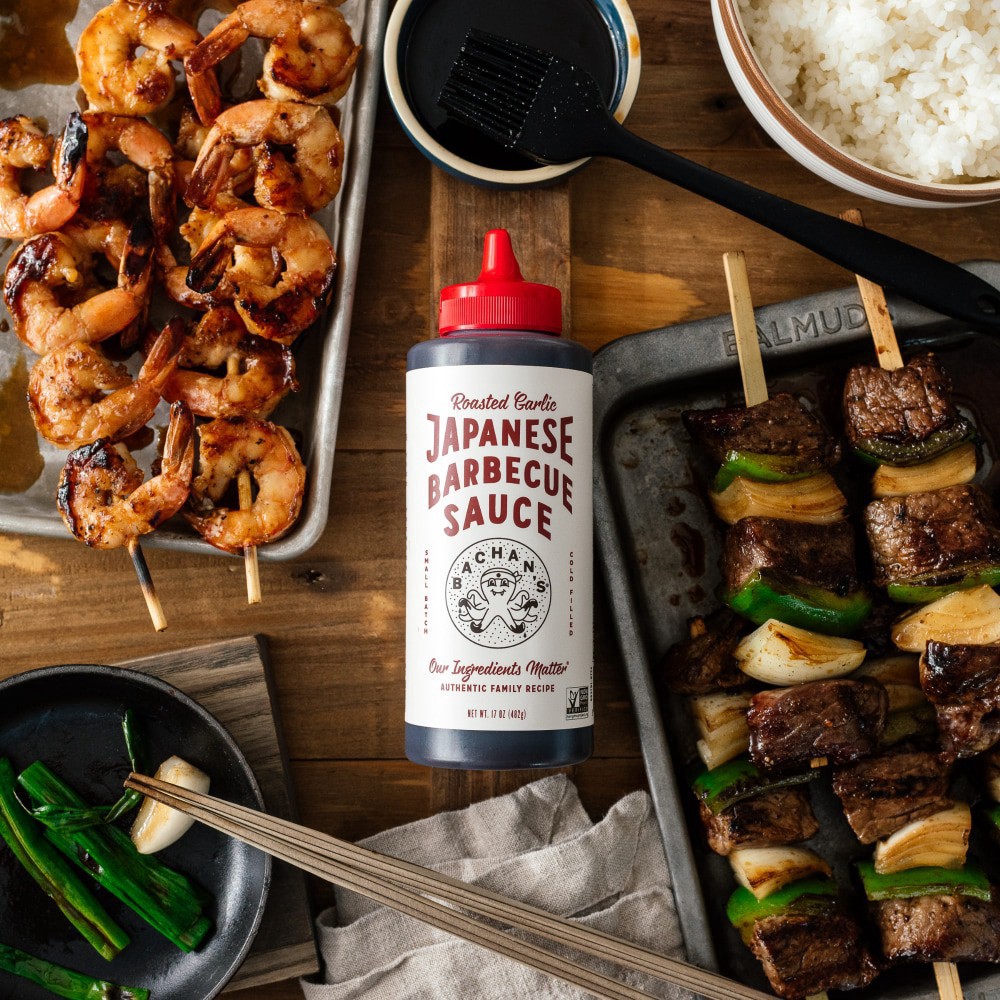 slide 4 of 4, Bachan's® Roasted Garlic Japanese BBQ Sauce, 17 oz