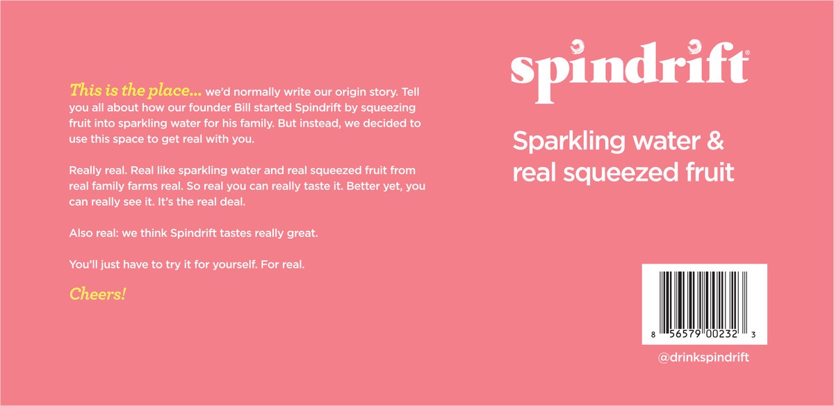 slide 5 of 7, Spindrift Grapefruit Sparkling Water- 8 ct; 12 oz, 8 ct; 12 oz