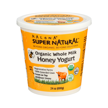 slide 1 of 1, Kalona Organic Honey Whole Milk Yogurt, 24 oz
