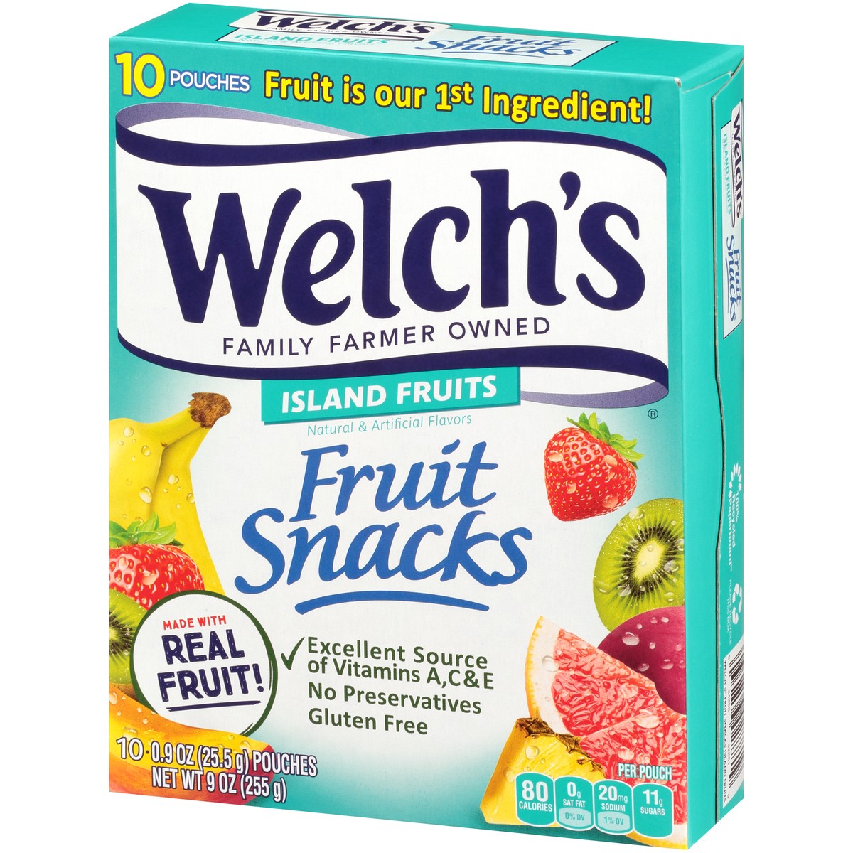 slide 14 of 14, Welch's Fruit Snacks, Island Fruits, 0.9 Ounces, 10 Pouches, 9 oz