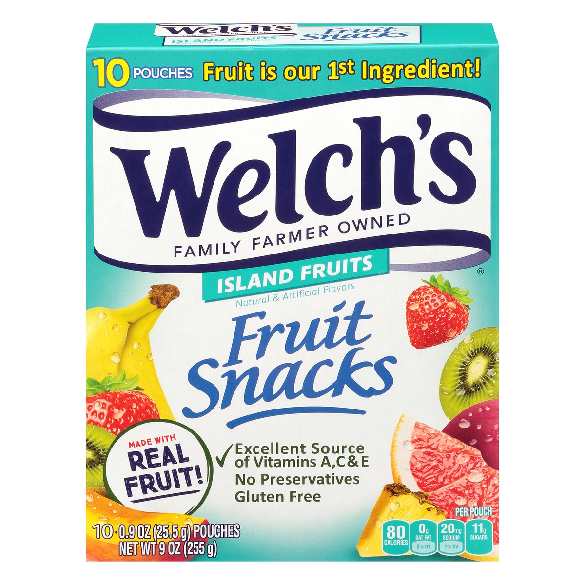 slide 4 of 14, Welch's Fruit Snacks, Island Fruits, 0.9 Ounces, 10 Pouches, 9 oz