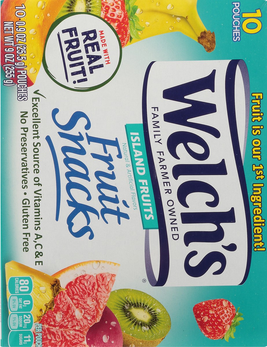 slide 5 of 14, Welch's Fruit Snacks, Island Fruits, 0.9 Ounces, 10 Pouches, 9 oz