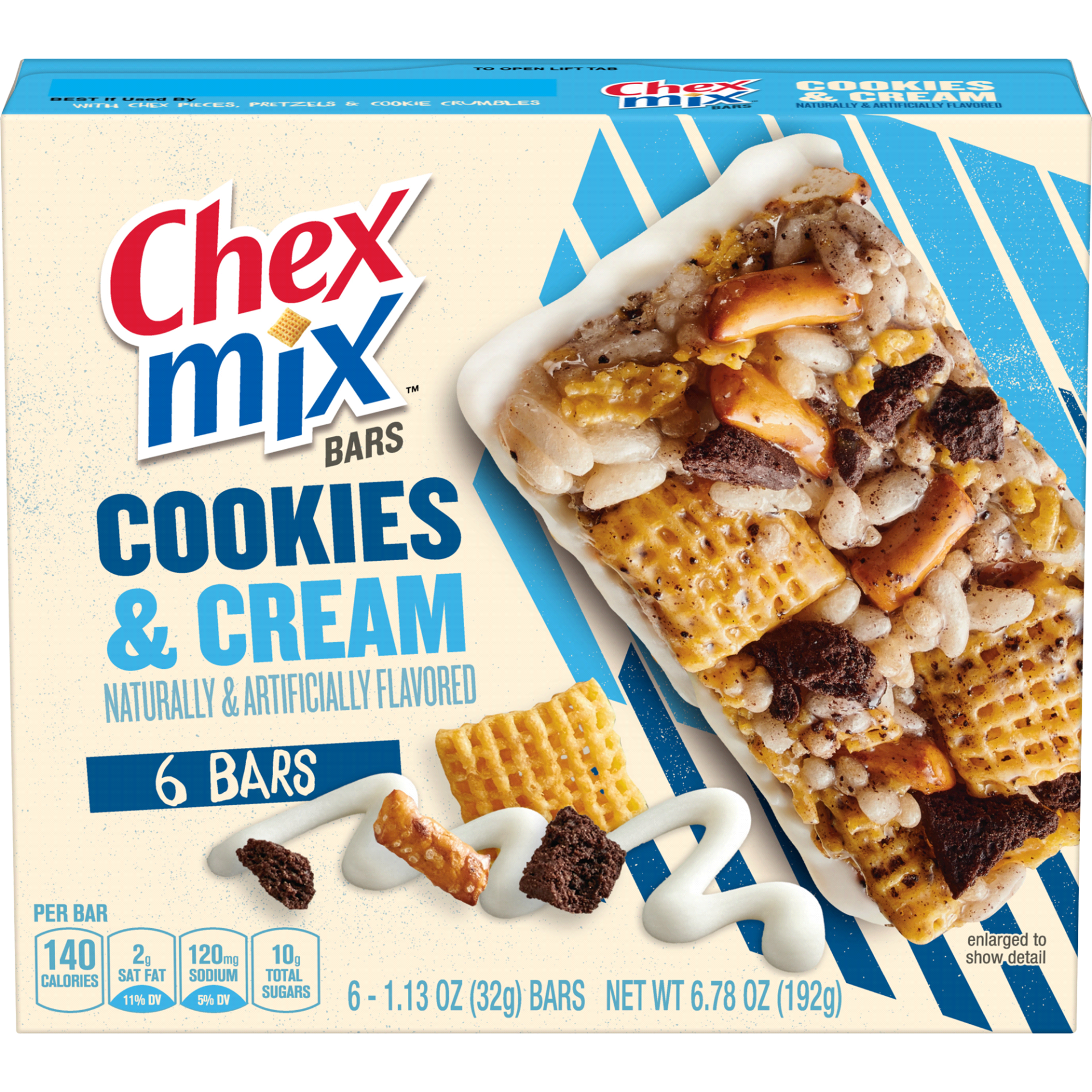 slide 1 of 1, Chex Mix Cookies & Cream Bars 6 Count - 6.78 Oz, 6.78 oz