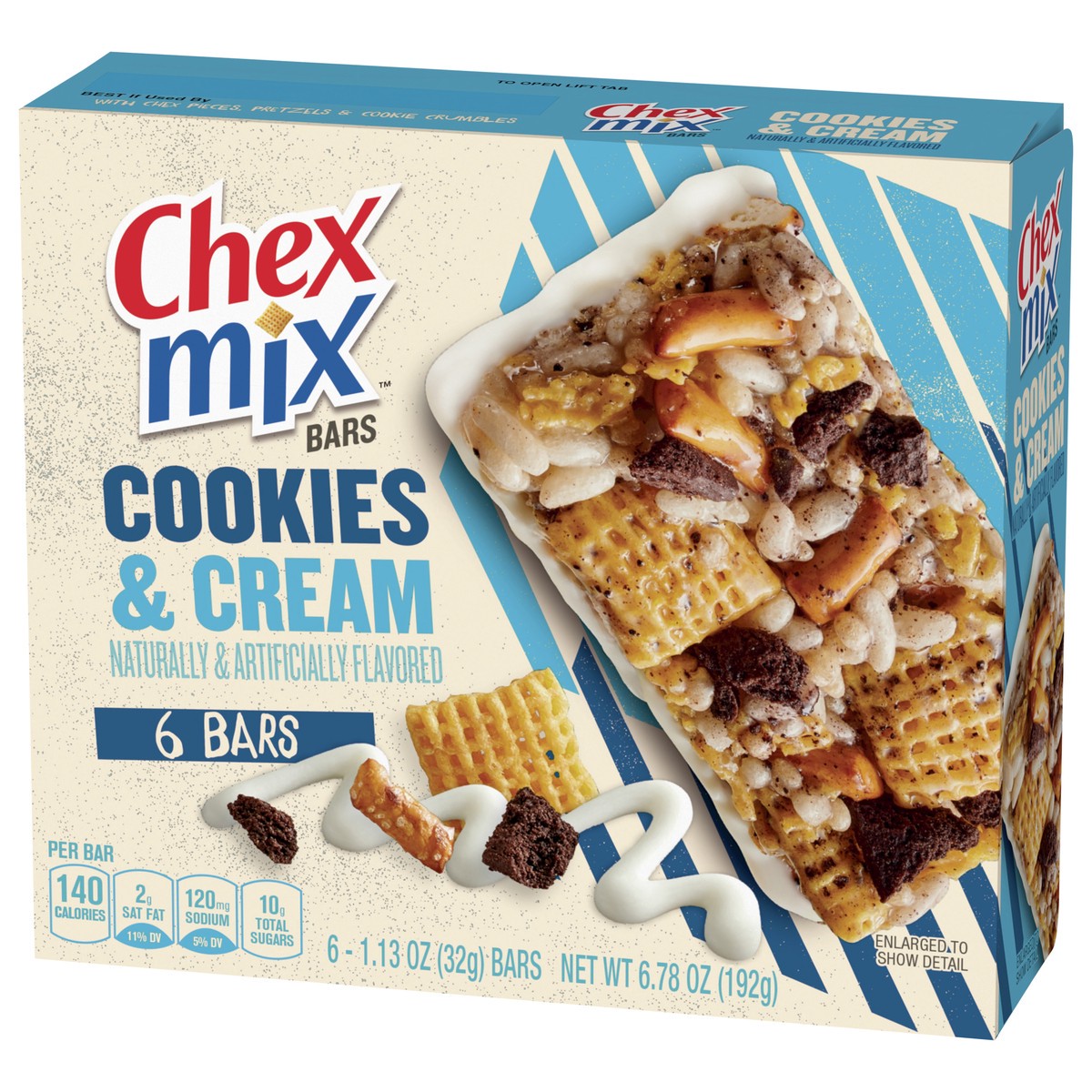 slide 7 of 13, Chex Mix Cookies & Cream Treat Bar, 6 Bars, 6.78 oz