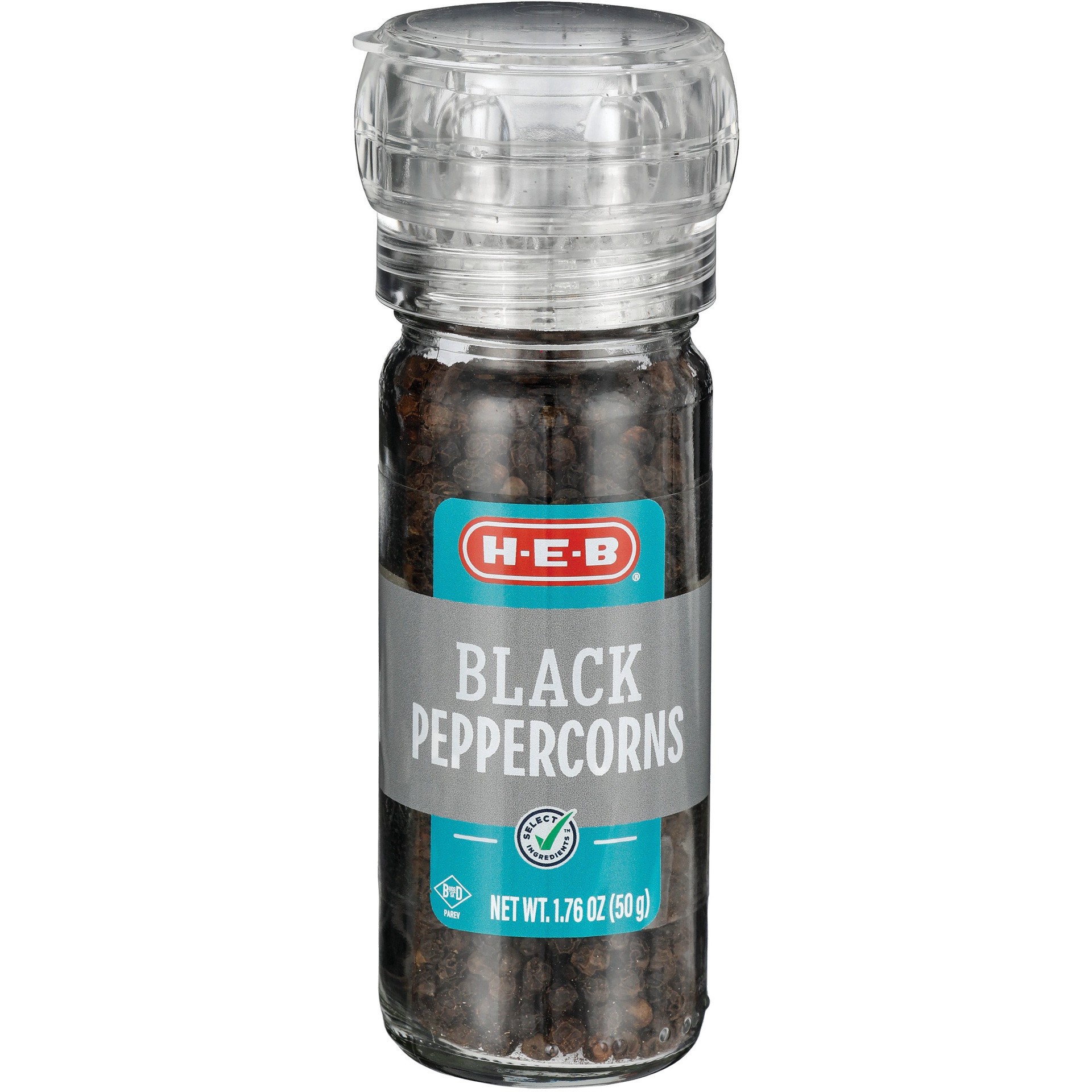 slide 1 of 1, H-E-B Black Pepper With Grinder, 1.76 oz