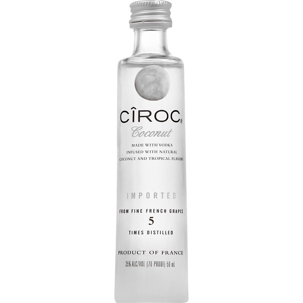 slide 1 of 1, CIROC Coconut, 50 mL (Made with Vodka Infused with Natural Flavors), 50 ml