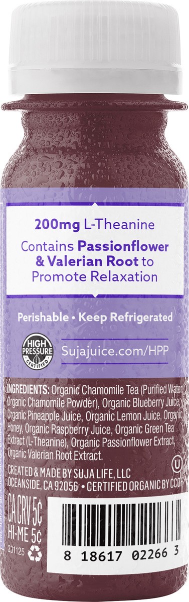 slide 4 of 8, Suja Juice Co Suja Organic Relax Shot with Chamomile & Valerian Root, 2 FL OZ., 2 fl oz