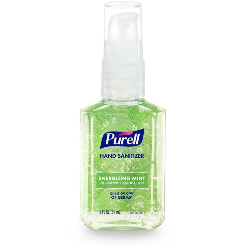 slide 1 of 1, PURELL Advanced Hand Sanitizer Energizing Mint, 2 fl oz Pump Bottle, 2 oz
