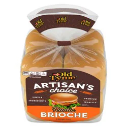 Old Tyme Artisan's Choice Rustic Brioche Sandwich Rolls - 8 pc