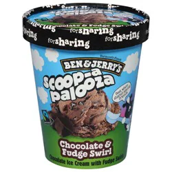 Ben & Jerry''s Scoop-apalooza Chocolate & Fudge Swirl Ice Cream 28 fl oz