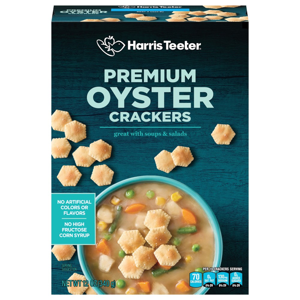 slide 1 of 9, Harris Teeter Prem Oyster Crackers, 12.1 ct