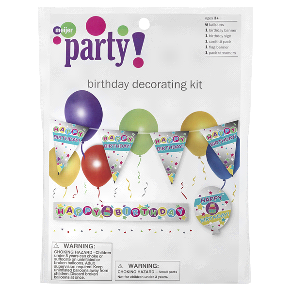 slide 1 of 1, Meijer Birthday Party Decorating Kit, 1 ct