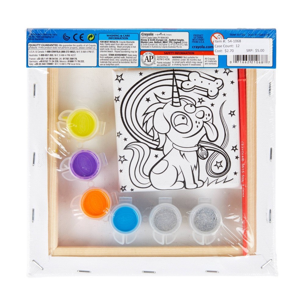 slide 3 of 3, Crayola Uni-Creatures Canvas Set, 9 ct