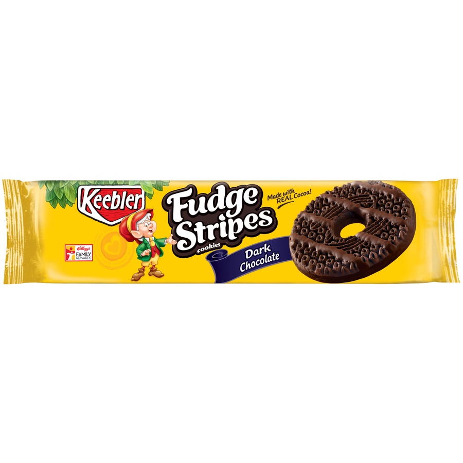 slide 1 of 1, Keebler Fudge Stripes Dark Chocolate Cookies, 11.5 oz