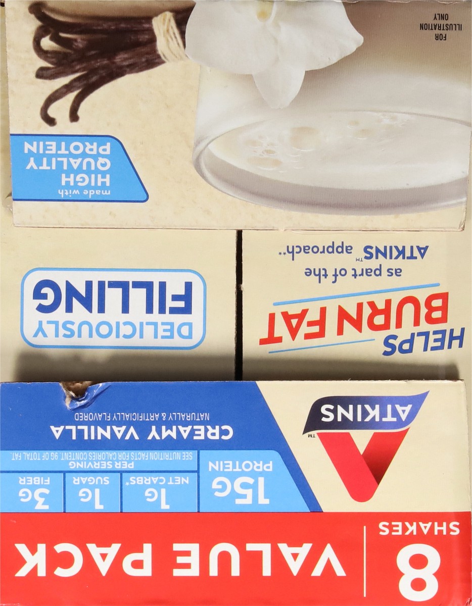 slide 6 of 9, Atkins French Vanilla Shakes - 8 ct; 11 fl oz, 8 ct; 11 fl oz