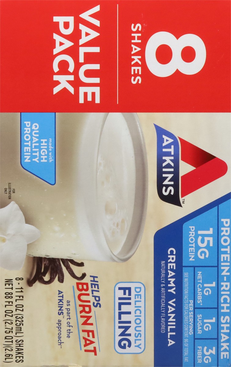 slide 9 of 9, Atkins French Vanilla Shakes - 8 ct; 11 fl oz, 8 ct; 11 fl oz