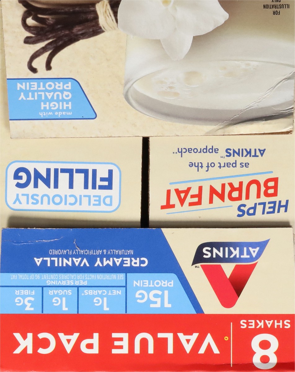 slide 4 of 9, Atkins French Vanilla Shakes - 8 ct; 11 fl oz, 8 ct; 11 fl oz