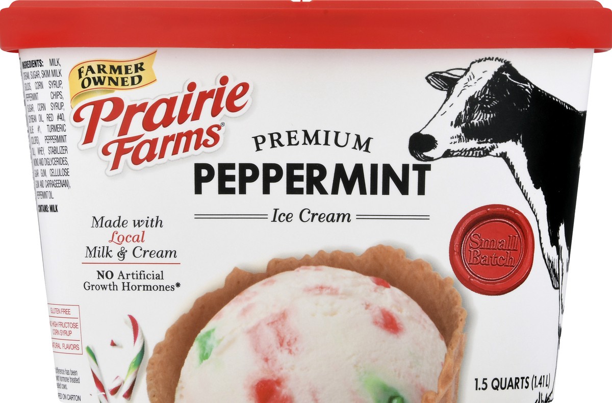 slide 10 of 13, Prairie Farms Premium Peppermint Ice Cream 1.5 qt, 1.5 qt