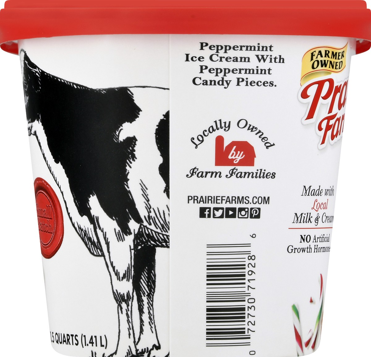 slide 9 of 13, Prairie Farms Premium Peppermint Ice Cream 1.5 qt, 1.5 qt