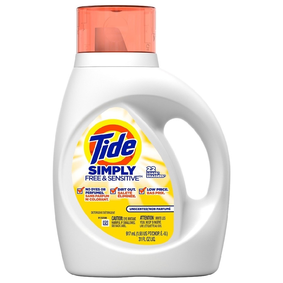 slide 1 of 1, Tide Simply Free & Sensitive, 31.1 fl oz