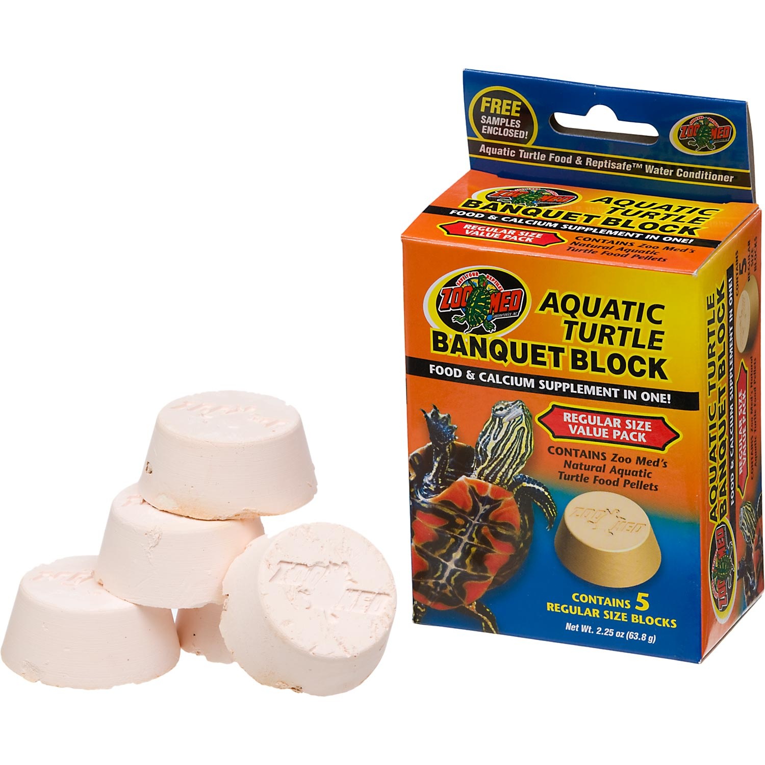 slide 1 of 1, Zoo Med Banquet Block Aquatic Turtle Food, 2.25 oz