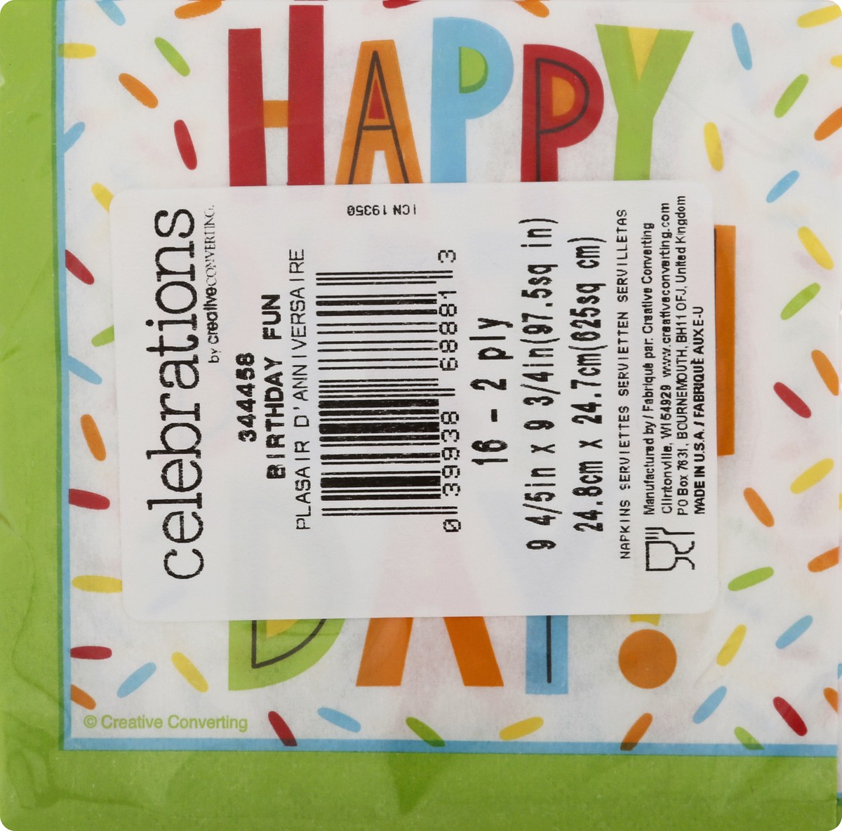 slide 5 of 9, Creative Converting Birthday Fun Bev. Napkin, 16 ct