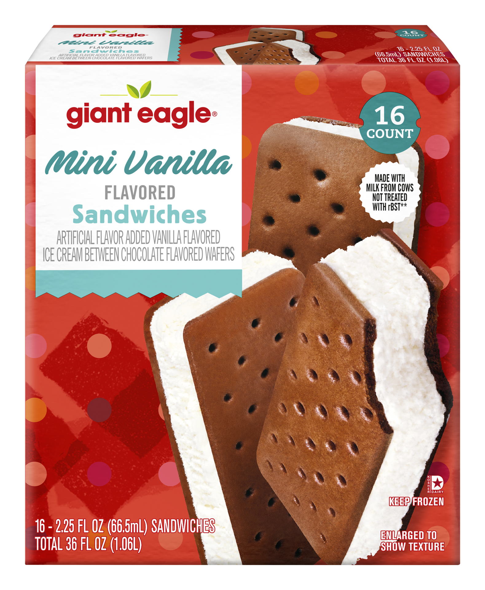 slide 1 of 1, Ge Mini Van Ic Sandwich, 16 ct