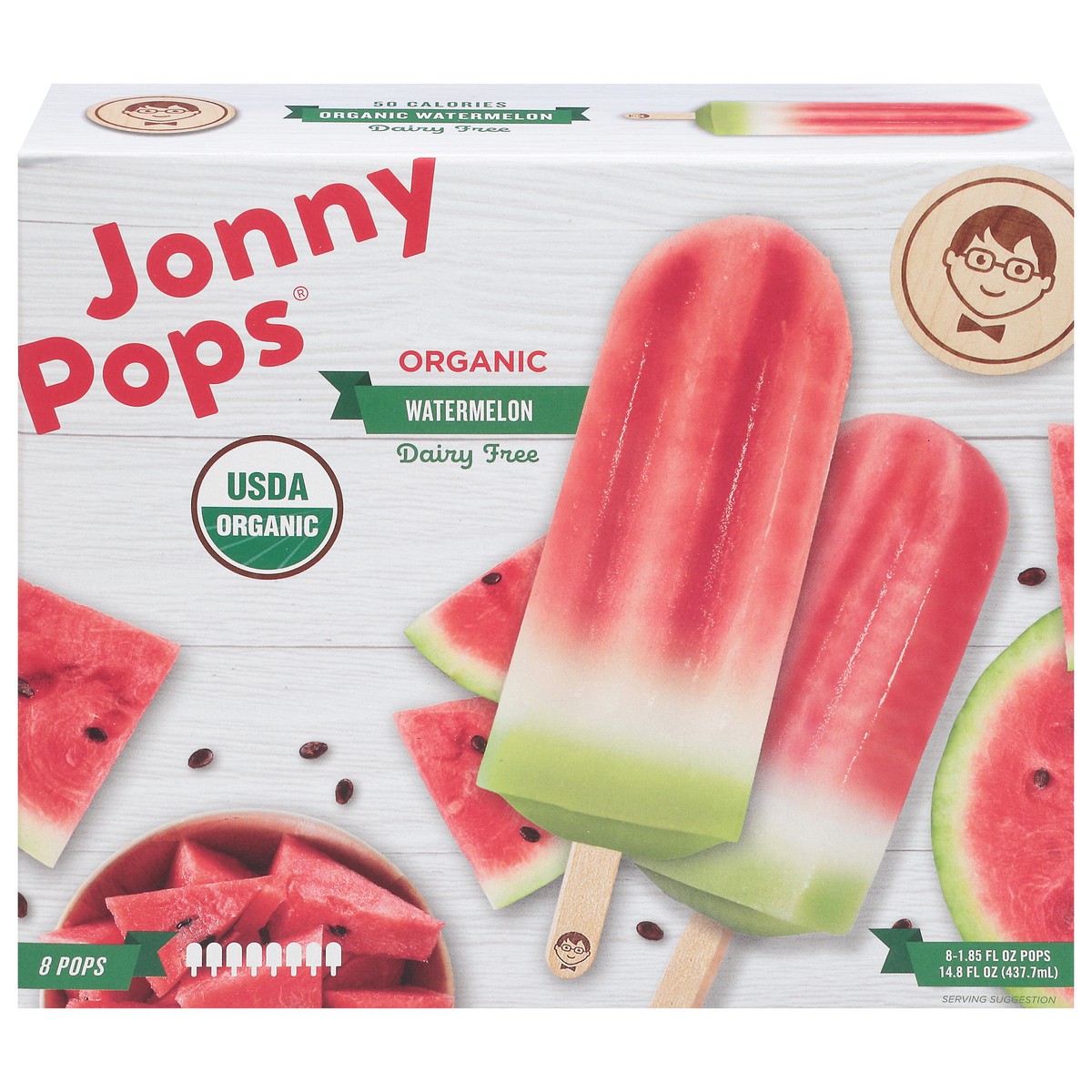 slide 9 of 14, Jonny Pops Organic Watermelon Ice Pops 8 ea, 1 ct