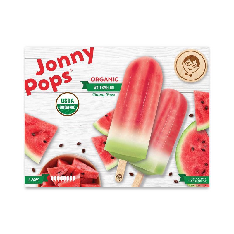 slide 1 of 14, Jonny Pops Organic Watermelon Ice Pops 8 ea, 1 ct