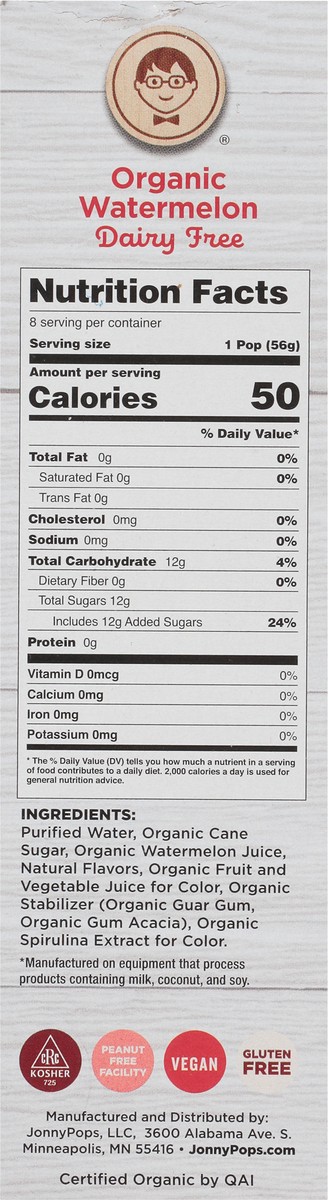 slide 7 of 14, Jonny Pops Organic Watermelon Ice Pops 8 ea, 1 ct