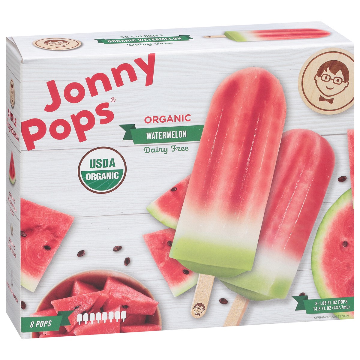 slide 2 of 14, Jonny Pops Organic Watermelon Ice Pops 8 ea, 1 ct