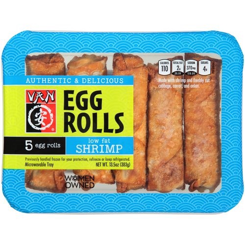 slide 1 of 1, Van's Kitchen Low Fat Shrimp Egg Rolls with Sweet & Sour Sauce, 5 ct; 13.75 oz