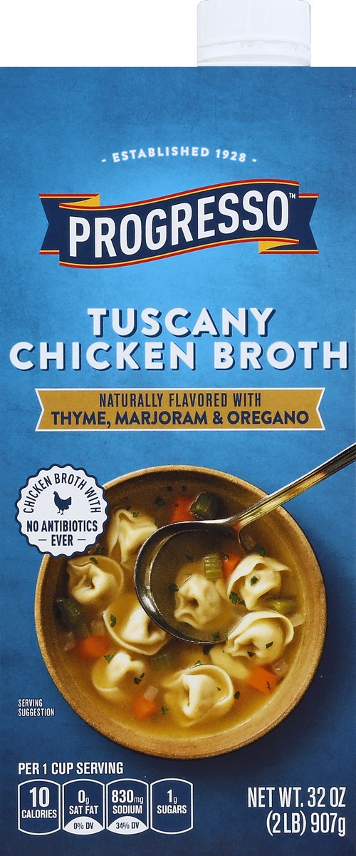 slide 5 of 6, Progresso Tuscany Chicken Broth, Gluten Free, 32 oz., 32 oz