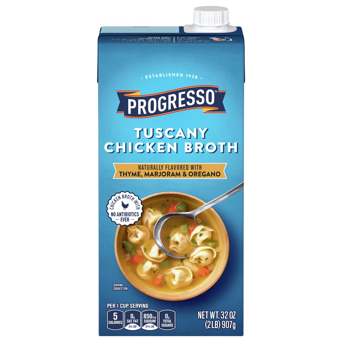 slide 1 of 6, Progresso Tuscany Chicken Broth, Gluten Free, 32 oz., 32 oz